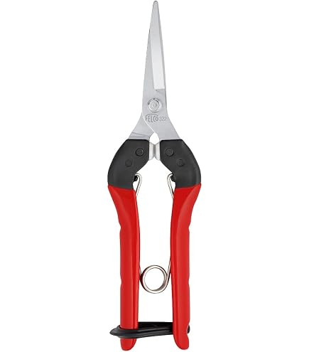 DUE CIGNI Gartenschere Mit SK-5 Carbonstahl-Klingen – Alu-Griff, Federunterstützung
