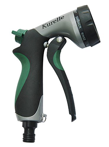 Garten-Handbrause / prühkopf von Kurelle; Hochdruck-Pistolengriffauslöser, 8 einstellbare Strahlformen, geeignet zum Autowaschen, Saubermachen, für die Bewässerung von Rasen und Pflanzen und ideal für das Waschen von Haustieren.