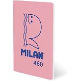 MILAN&reg; A5 Stapled Notebook, 24 Sheets, White, 95 g/m&sup2;, Collection 460 Since 1918, Pink