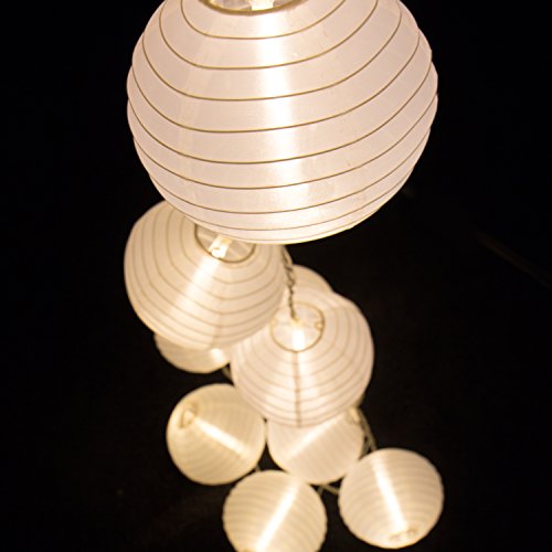 Plaights Lampion Lichterkette mit 15 LED’s in warmweiß | Sommerlichterkette XXL für draußen | perfekte Dekoration für Garten, Terrasse, Balkon, Party und Feiern - 3