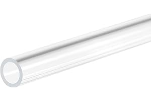 sourcing map Tubo rigido trasparente, diametro interno 4 mm x diametro esterno 6 mm x diametro esterno 356 mm, tubo dell'acqua in plastica per fai da te