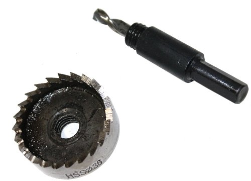 Aerzetix: Lochsäge für Metall HSS Werkzeug Eisen Bohrer Bit-Hex-Schlüssel Metall 36 mm - 3