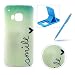 Produktbild HTC One M9 Hülle Silikon Schutzhülle Tasche Case,HTC One M9 Weiches Silikon TPU Gel Bumper Case Etui Schale Cover Skin,Herzzer Modisch Hochwertig Ultra Dünn Slim Thin Bunt Handytasche Mit [Blau Lächeln Muster] Guter Schutz Kratzfest Flexibel Leicht Gummi Rubber Jelly Soft Protective Stabil Handyhülle Schutztasche Back Cover Case Shell für HTC One M9 + 1 x Frei Blau Handy Halterung Ständer + 1 x Frei Blau Touch Pen Stift Stylus