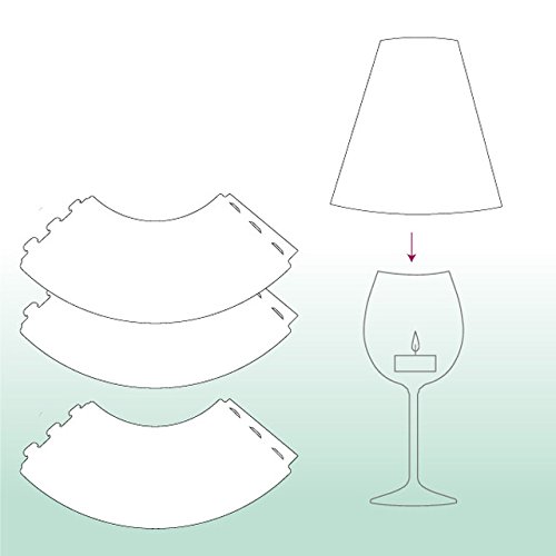DIE REINE HELENE – 3 Weinglas Lampenschirme zum Selbstgestalten - 4