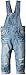MiniMize Unisex Baby MMSTORM Destroyed Denim Dungarees Overall, Light Blue Denim, 6-9 Months (Manufacturer Size:74)