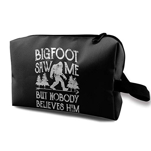 Bigfoot Saw Me But Nobody Believes Him Multifunction Travel Makeup Bags Collection Pouch Bag Organizers With Zipper