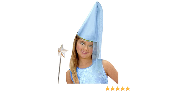 Blue Princess Cone Hat with Veil 