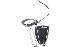 PETPHINDU Hocico del Perro De Perro De La Cesta De Alambre De Acero Inoxidable con Bozal De Cuero Ajustable Correas para Perros Grandes Perros De Perrito Golden Retriever Pastor Alemán Dejar De