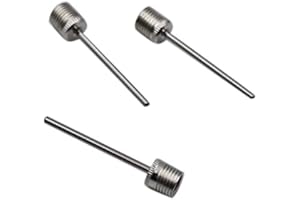 EELABPER Lot de 3 aiguilles de gonflage en métal pour ballon de football, basket-ball, basket-ball, ballon de football