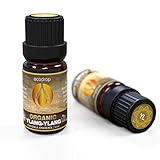 Aceite esencial orgánico Ylang Ylang: Dulce intenso especiado, aroma floral. El aceite de Ylang Ylang seduce los sentidos y relaja la mente. Ayuda en la liberación de patrones emocionales posesivos, como sentirse drenado y temer la sabiduría. Ylang ylang tiene propiedades antisépticas naturales, lo que lo convierte en un desinfectante hidratante de manos.