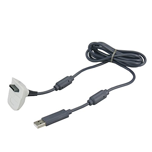 Leaders 1,8 Meter Spielen Laden Kabel Stromkabel für die Xbox 360 - Controller Gamped Weiße