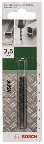 Bosch DIY Metallbohrer HSS-R rollgewalzt (2 Stück, Ø 2,5 mm) - 5