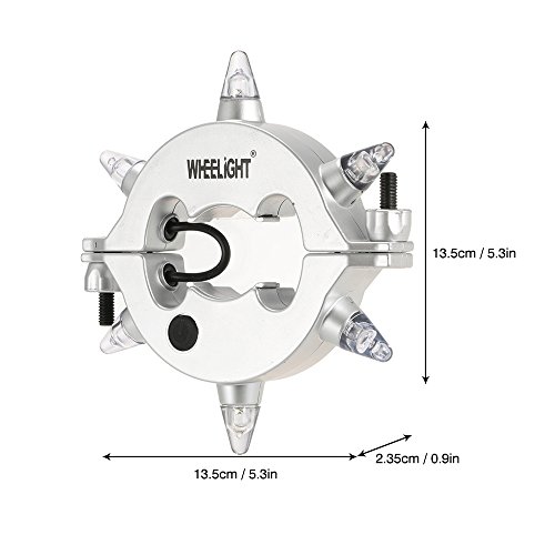 Lixada Fahrrad Licht/Fahrradnabe Weniger Licht Mit Fernbedienung Können für Fahrradnabe Weniger als 46mm, Blitz-Modus: Schneller Blitz/langsamer Blitz/Stetig Glänzend - 8