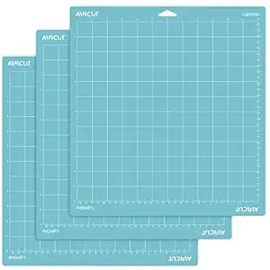 Undise Light Grip Cutting mat for Cricut Maker/Explore Air 2/Air/One(12x12 Inch, 3 Mats) Light Adhesive Sticky Green Quilting Cricket Cutting Mats Replacement Accessories for Cricut