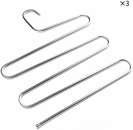 Multi-functional trousers racks / wardrobe pants hanging / scarf rack / clothes rack / clothes hanging racks ( Style : Quantity: 3 )