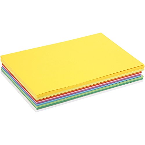 40 Blatt Bastelkarton DIN A2 Frühlingsfarben-artdee®-180g/m²