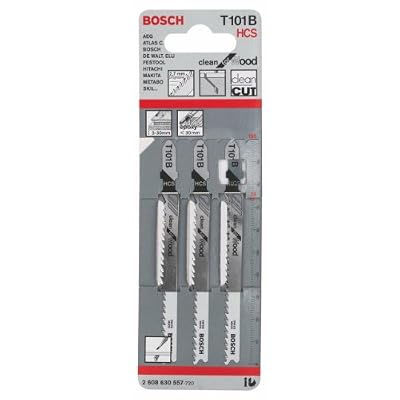 Bosch Lot de 3 Lames de scie sauteuse Clean For Wood T101B L 100 mm BOSCH 2608630557