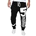 Produktbild Sannysis Herren Hose Cargo Chino Jeans Sporthosen 5 Print Casual Solid Lose Hosen Jogger Jogginghose Schwarz Weiß Grau Dunkelgrau M~3XL