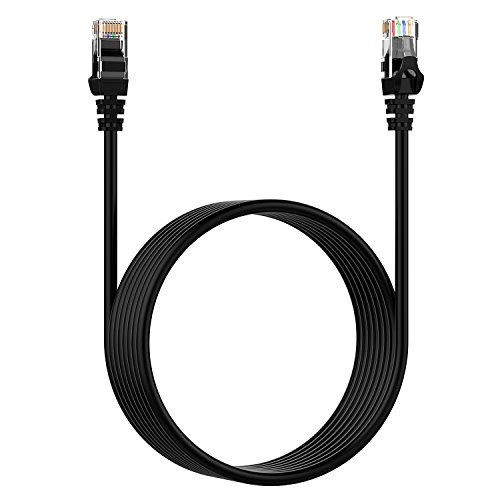 Rankie 5-Stücke 4,5m CAT6 Ethernet Kabel Gigabit Lan Netzwerkkabel (RJ45) Cat.6 Patchkabel 1000Mbit/s (Schwarz) - 5