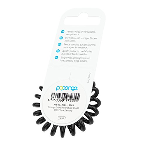Original Papanga® Spiralhaargummis, Classic Edition, Größe: Small, Farbe: Black - 2