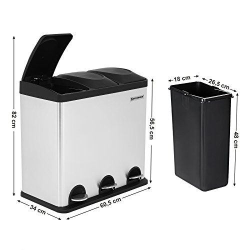 KUEFA BSC6 LA - 60L Mülleimer / Müllsackständer / Gelber Sack Ständer