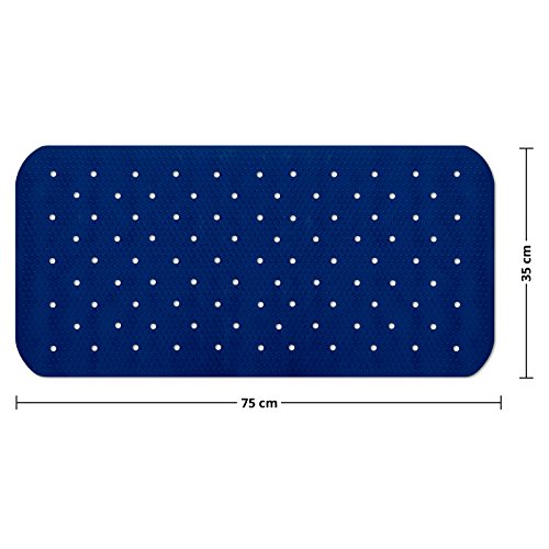 casa pura® Wanneneinlage Relax | mit Massagenoppen | königsblau | schadstoffgeprüft | als Badewanneneinlage und Duschmatte erhältlich | 3 Größen (75×35 cm) - 2