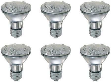 E27 Edison Screw PAR20 Dimmable Halogen Spot Lamp Flood Light Bulb 240V Replacement for Home Indoor Outdoor Landscape Lighting, Security Flood Lights, Recessed Fixtures - Warm White, 50W (Pack of 6)