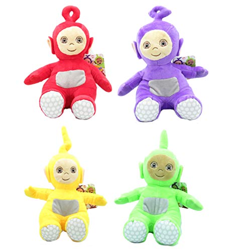 Whitehouse COMPLETE SET 4 PLUSHIES Peluche TELETUBBIES 20cm (7.8 inches) Po Dipsy Laa-Laa Tinky Winky ORIGINAL