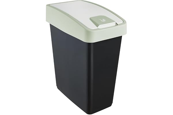 keeeper Magne Högkvalitativ Avfallskorg Med Vändlock, Mjuk Beröring, 25 L, 39,5 X 24 X 47,5 Cm, Grön (Mjuk