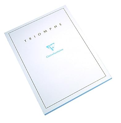 Clairefontaine 6174C Bloc de 50 Feuilles lignées encollé de correspondance Triomphe 21 x 29,7 cm 90 g Blanc