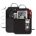 Produktbild Wasserdicht Fußmatten Rückenlehnenschutz & Utensilientaschen mit 10" iPad Halter & 2 Haken & 3 groß Auto Storage Veranstalter - Schwarz, 2 PACK
