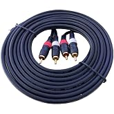 3 METRE 3MT 2RCA to 2 RCA SES VE G&Ouml;R&Uuml;NT&Uuml; KABLOSU