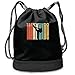 Produktbild Kordelzug Paket Retro Style Taekwondo Silhouette Drawstring Backpack For Mens And Womens, 100% Polyester Athletic Gym Bag