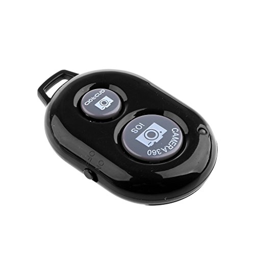 MagiDeal Pulsante di Scatto Remoto Bluetooth Monoposto Stick Selfie per Cellulare Android iPhone iPad Tablet - Nero