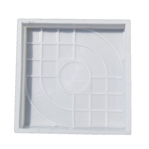 Preisvergleich Produktbild OUNONA Betonform Kunststoff Pflasterung Schalungsform DIY Trittsteinplatte Bodenplatten Gartenplatten Garten 30x30x6cm (Weiß)