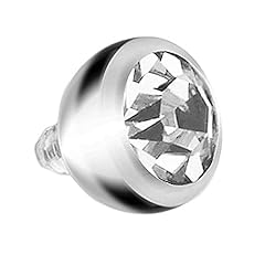 Dermal Anchor Piercing - Flachstecker Mit Strass Für Hautpiercings