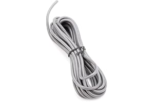 Alnicov Fil blindé à 2 conducteurs pour circuit de guitare - Câble de connexion gris