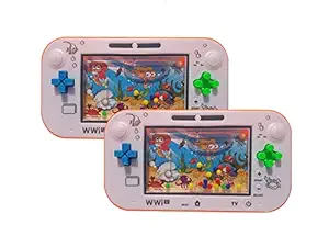 Jaini Mobile Water Ring Video Game Style Handheld for Kids Water Console Game Multi Color (Pack of 2)