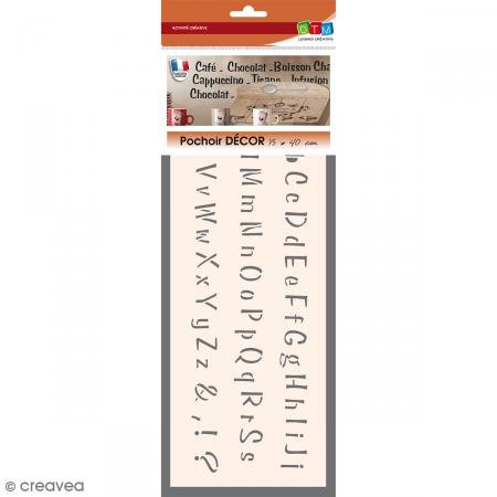 GRAINE CREATIVE 226026 Stencil Decorazione plastica Grigio 15,5 x 0,1 x 47,5 cm