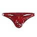 Produktbild happy event Herren Unterwäsche | Männer Ultradünne Silk Low Waist U Convex Unterhose (L, rot)