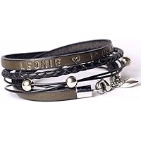 Wickelarmband Namensarmband Leder Art. 92