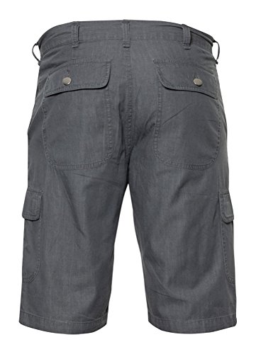 CiEsseCi Bermuda Kirkland con tasconi Cargo, Tasche Laterali e Posteriori. Passanti per Cintura, Chiusura con Zip. Colore Grigio Melange - Taglia XL
