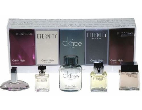 Calvin Klein Miniature Collection Euphoria Eau de Parfum/ Eternity Eau de Parfum/ CK Free Eau de Toilette/ Eternity Eau de Toilette and Euphoria Eau de Toilette - 10 ml (Set of 5)