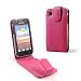 Produktbild MaryCom Ledertasche PREMIUM QUALITÄT für Samsung Galaxy S i9000 / i-9000 und Samsung Galaxy S Plus i9001 / i-9001 / Mobil Telefon Phone Handy in Pink + Gratis Displayschutzfolie / LTP i9000