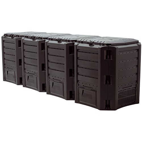 Prosper Plast iklm1600 C-s411 261 x 71,9 x 82,6 cm Modul "Compogreen Komposter – Schwarz (2-teilig)