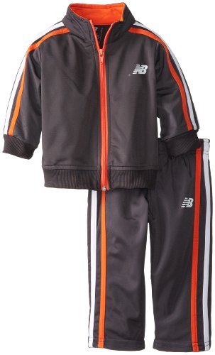 New Balance Baby-Boys Infant Brushed Tricot Jacket and Pant Set, Charcoal, 18 Months Color: Charcoal Size: 18 Months (Baby/Babe/Infant - Little ones)