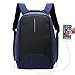 Produktbild UBaymax Anti-Diebstahl Laptop Rucksack mit USB Anschluss,15,6 Zoll Unisex Multifunktion Schulrucksack Tagesrucksack Daypack, Canvas Wasserdicht, Navy Blau