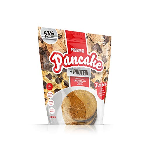 Prozis Pancake + Protein, Pancake di Avena con Proteina, 900 g, Gocce di Cioccolato