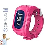 DUWIN Telefonuhr für Kinder - Telefonieren, Mitteilungen senden und empfangen, Ruhezeiten, Sicherheitszonen, SOS, GPS-Ortung, Kalender,Pink