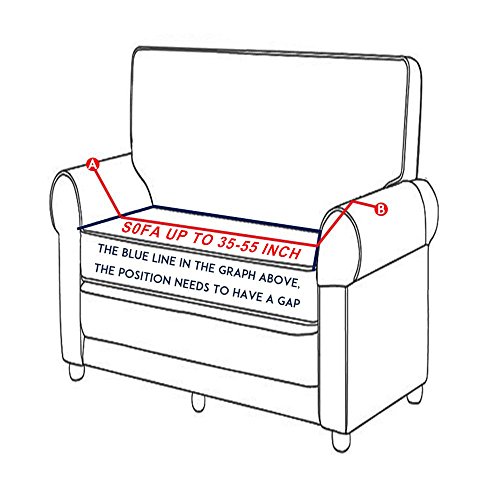 sourcingmap Stretch Schonbezug. Form Passt, Rutschfest, Stilvoll Möbel Shield / Schoner Mit Weich, Leicht Schoner Couch. Sofa Überwurf 35-55 inch – Geometrisch Muster-1 sitz - 3